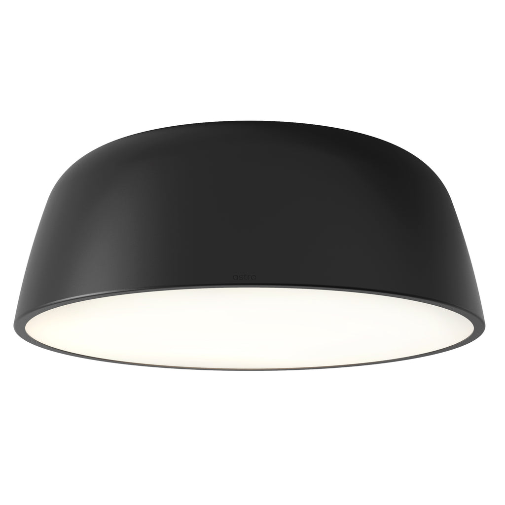 Astro Taiko 400 Flush Ceiling Light in Matt Black