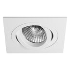 Astro Taro Square Adjustable Fire-Rated Downlight in Matt White 1240030