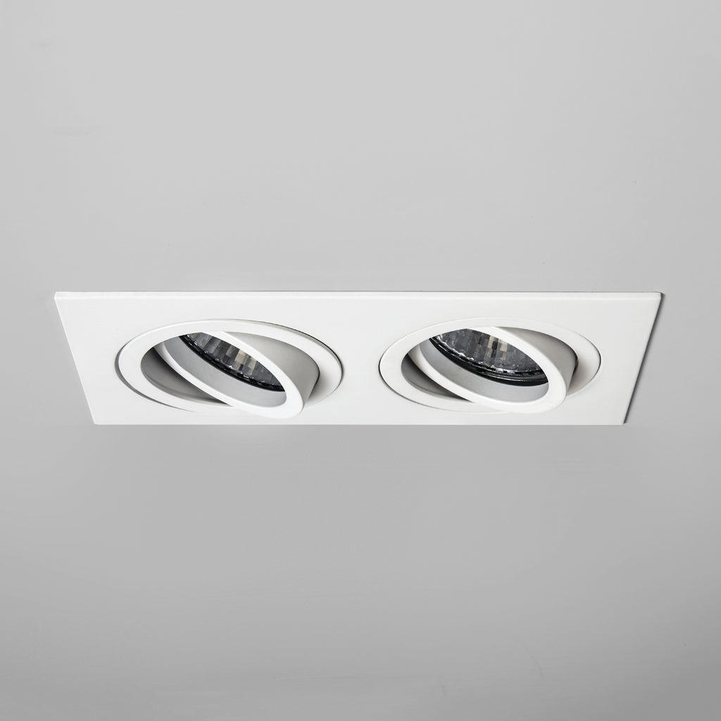 Astro Taro Twin Fire-Rated Downlight in Matt White 1240032