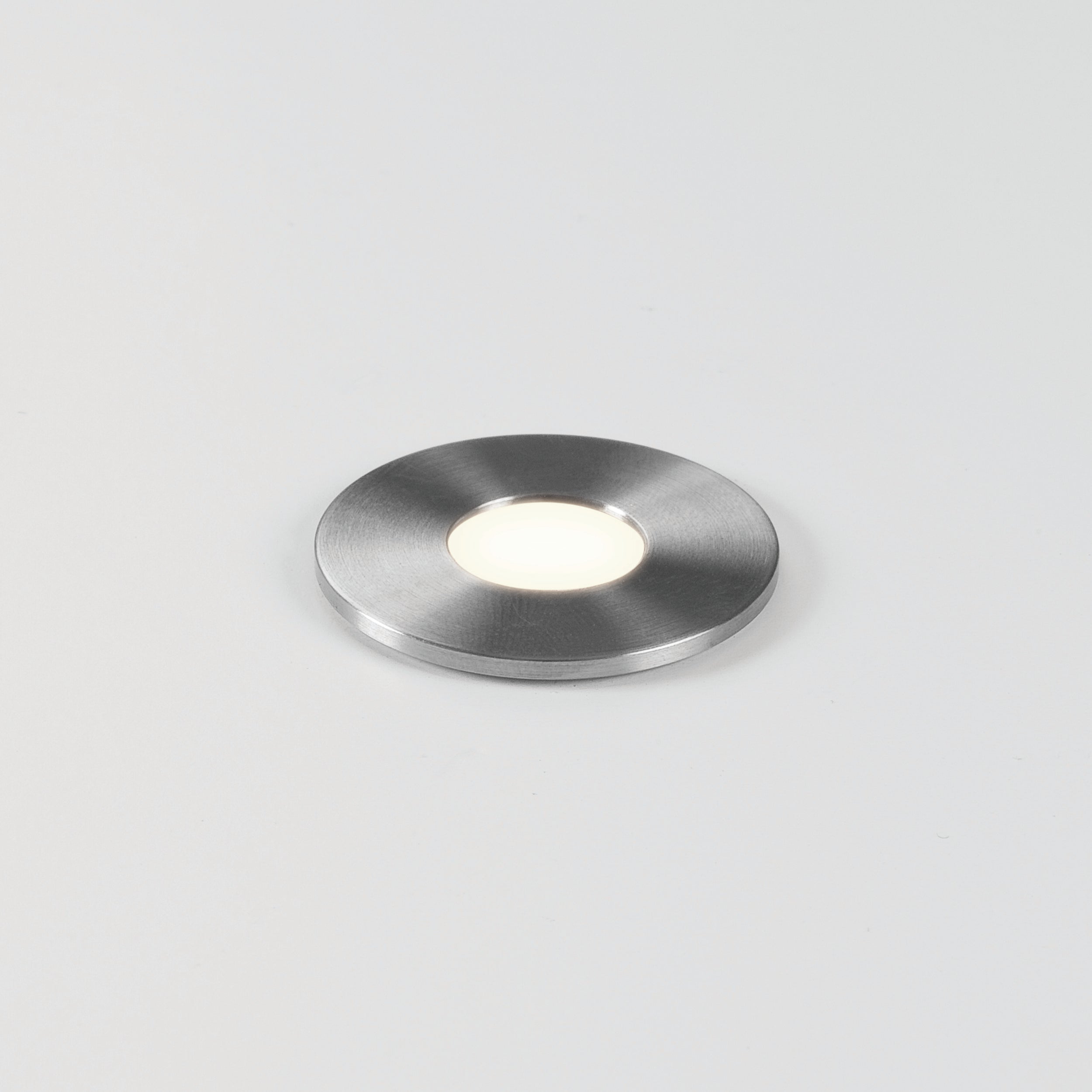 Astro Terra Round 28 Outdoor Ground Light in Brushed Stainless Steel IP65 - DRIVER REQUIRED