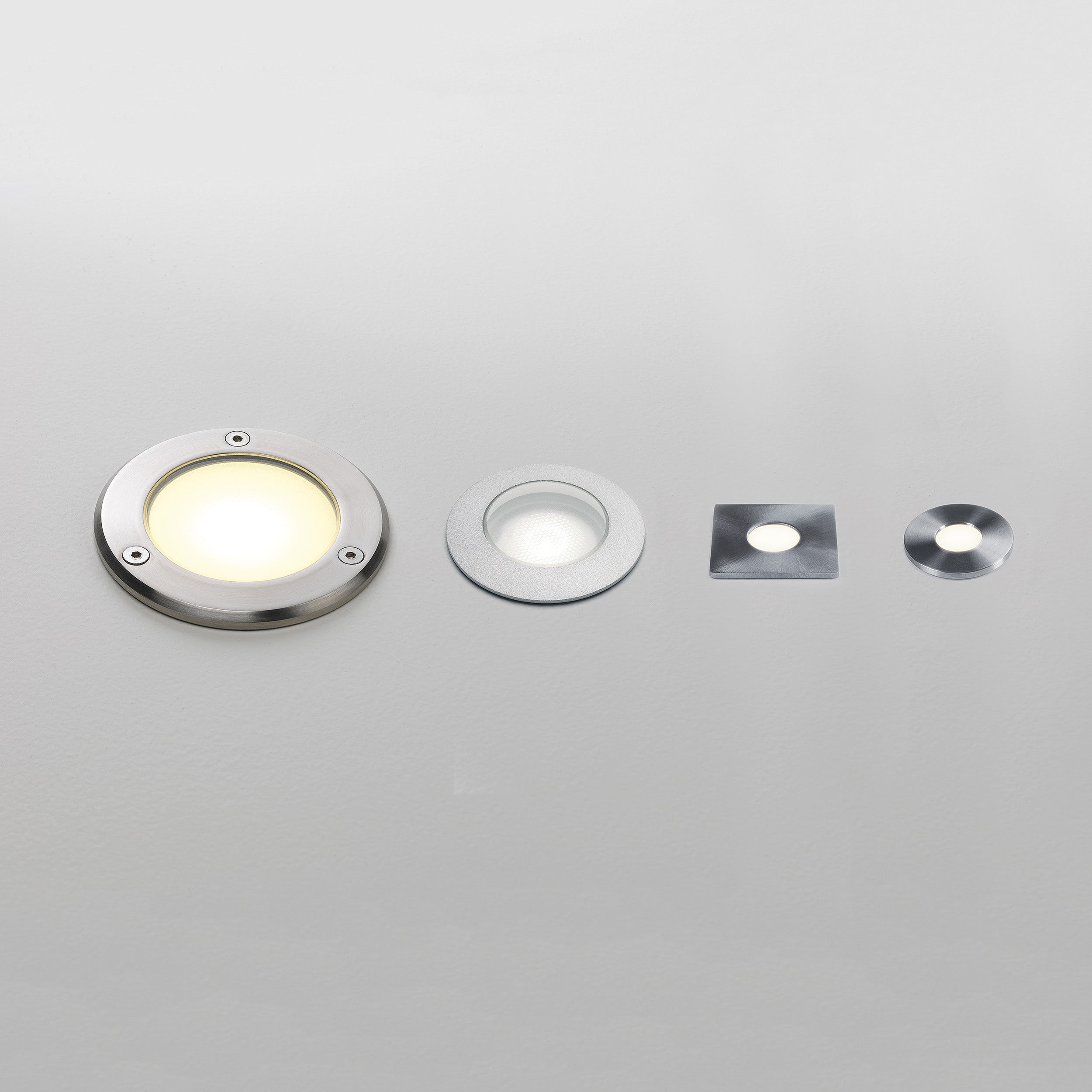 Astro Terra Round 28 Outdoor Ground Light in Brushed Stainless Steel IP65 - DRIVER REQUIRED