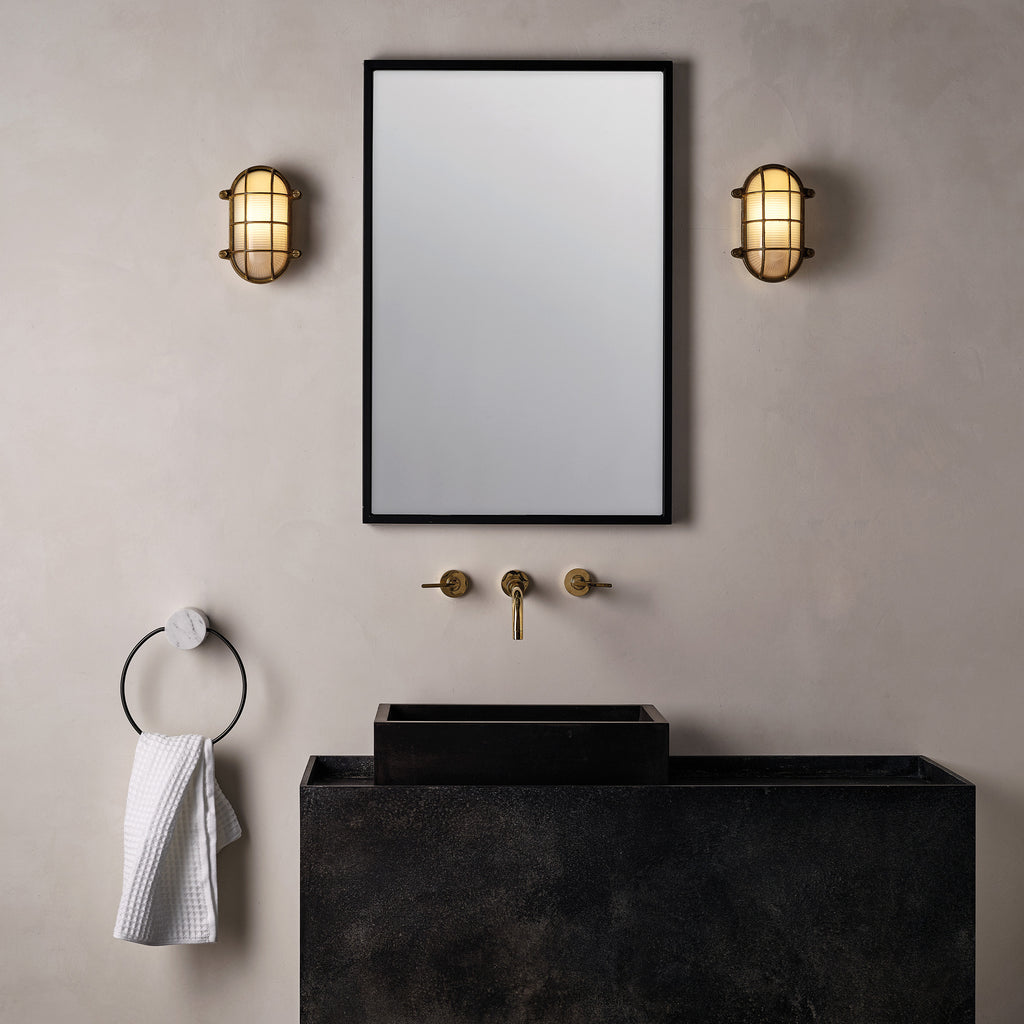 Astro Thurso Oval Outdoor Wall Light in Cast Brass