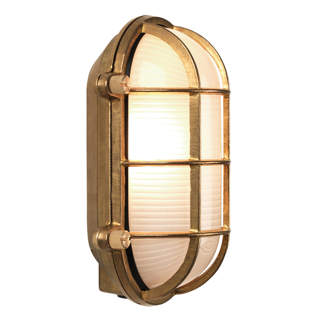 Astro Thurso Oval Outdoor Wall Light in Cast Brass