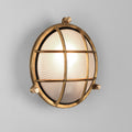 Astro Thurso Round Outdoor Wall Light in Cast Brass