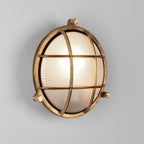 Astro Thurso Round Outdoor Wall Light in Cast Brass