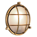 Astro Thurso Round Outdoor Wall Light in Cast Brass