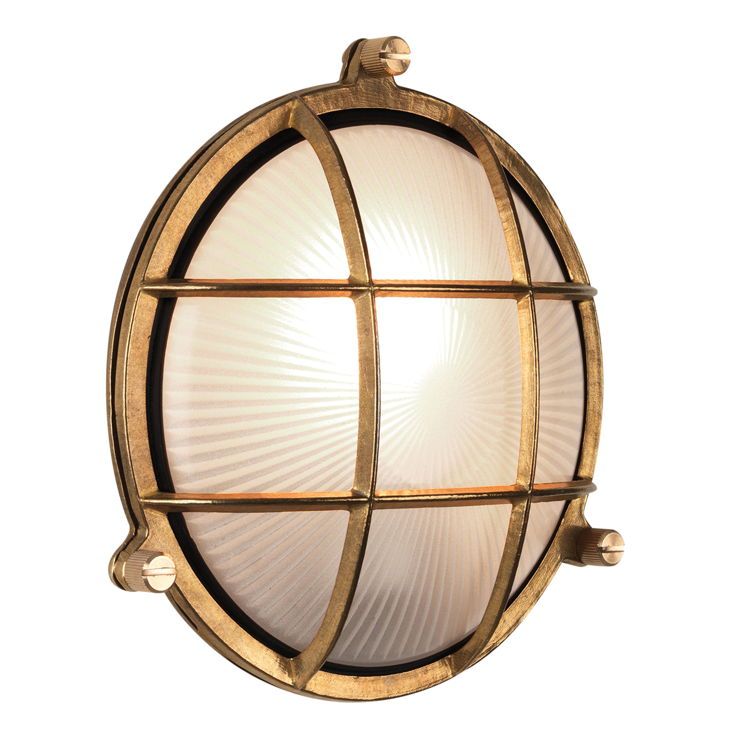 Astro Thurso Round Outdoor Wall Light in Cast Brass