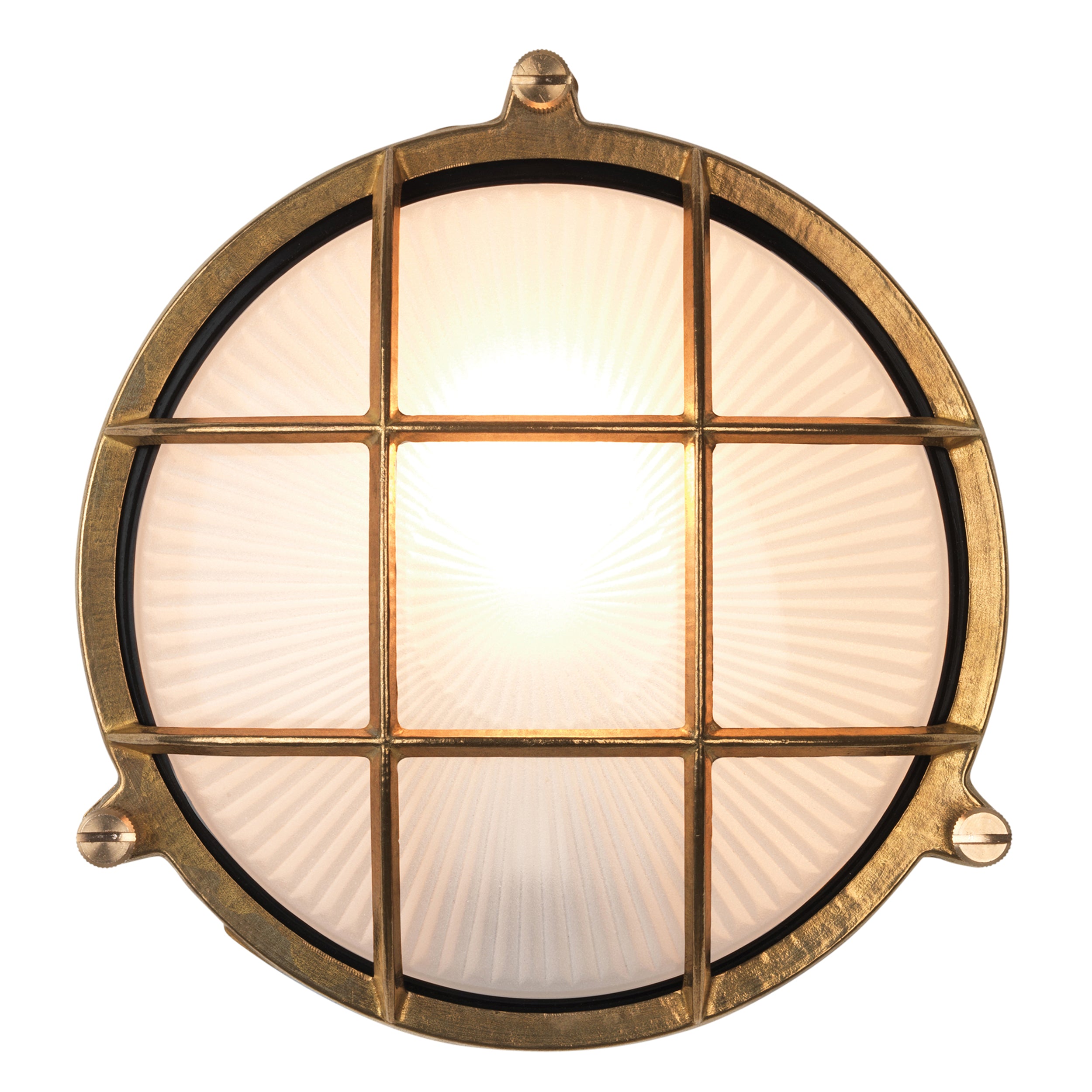 Astro Thurso Round Outdoor Wall Light in Cast Brass