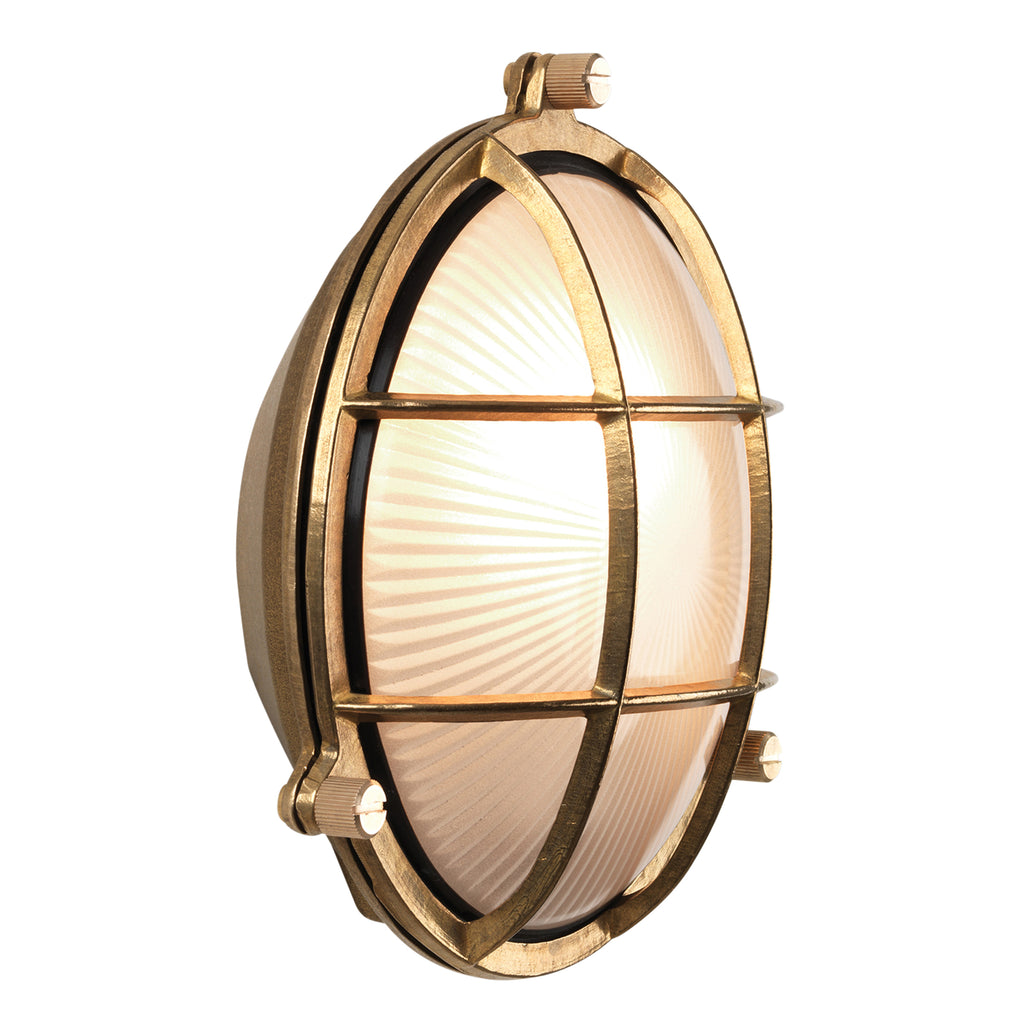 Astro Thurso Round Outdoor Wall Light in Cast Brass