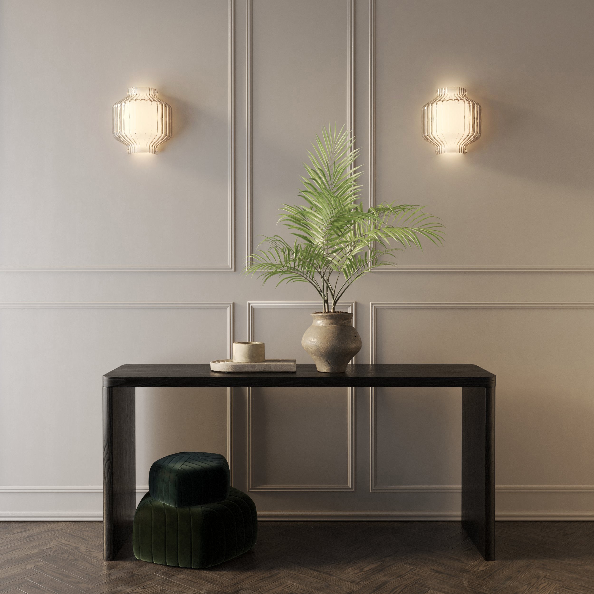 Astro Toro Wall Light in Clear Glass