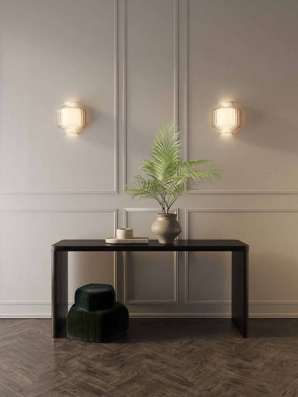 Astro Toro Wall Light in Clear Glass