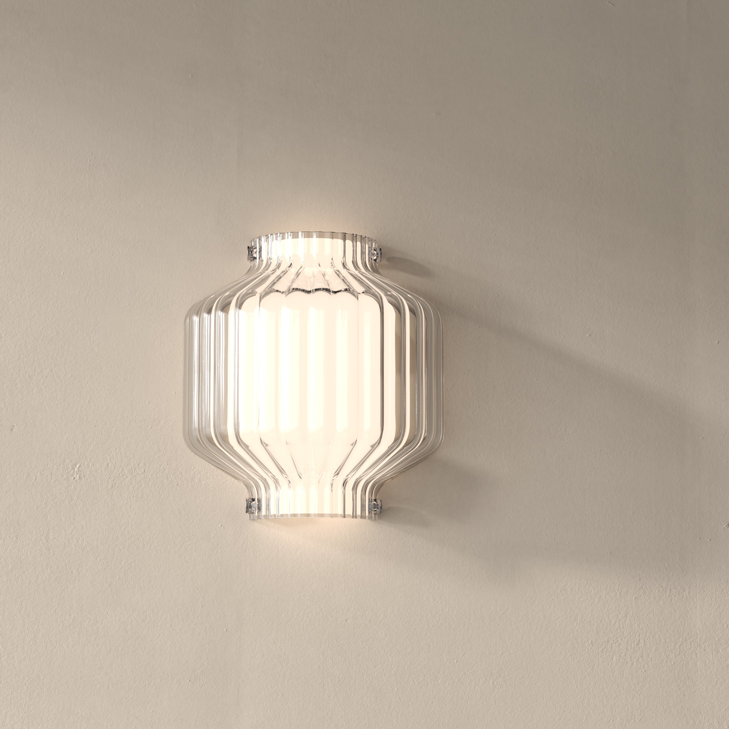 Astro Toro Wall Light in Clear Glass