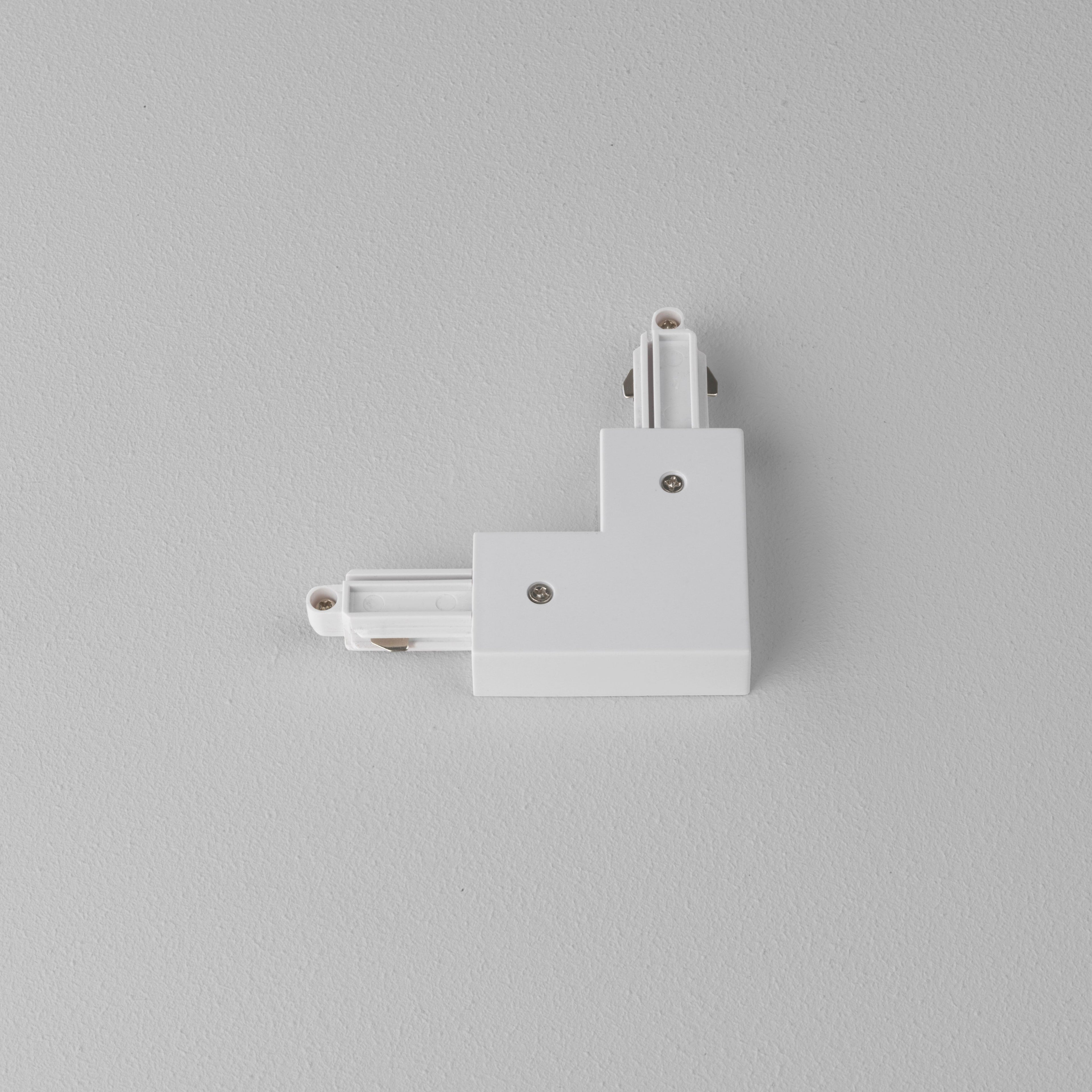 Astro Track 90° Corner Connector Left in Matt White