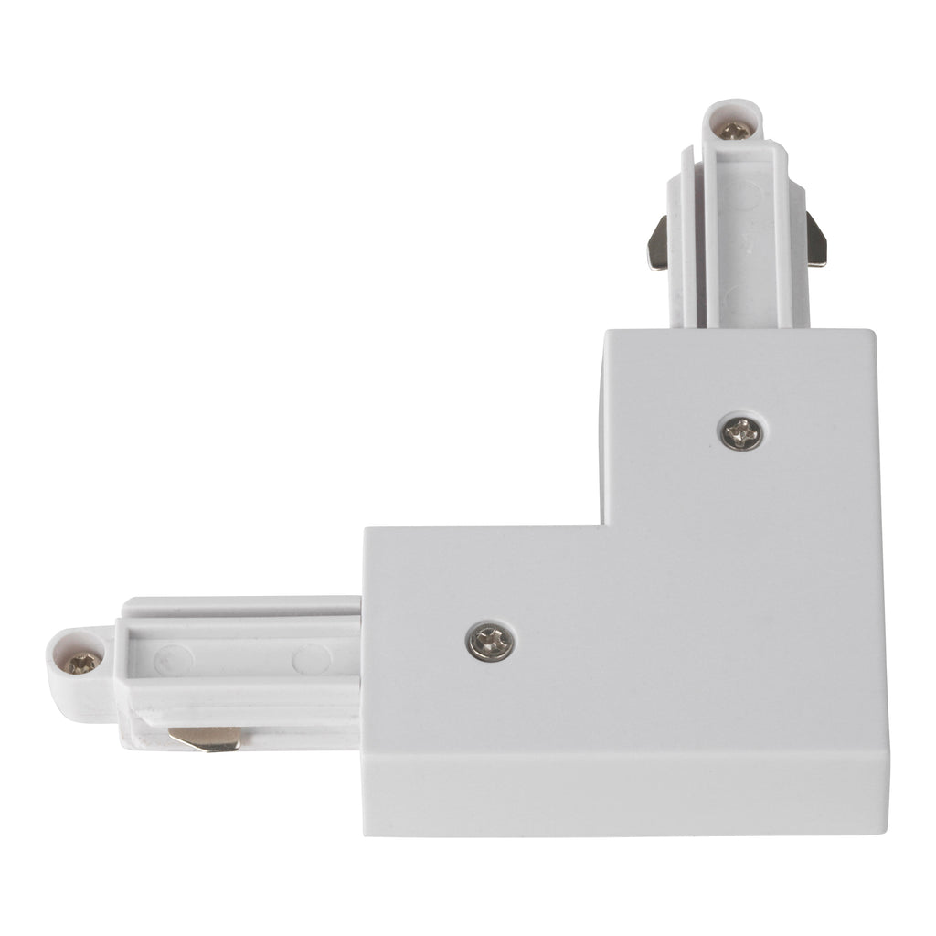 Astro Track 90° Corner Connector Left in Matt White