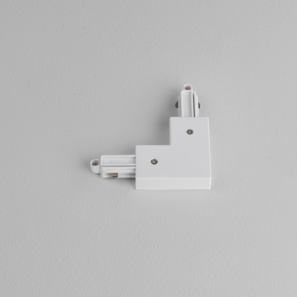 Astro Track 90° Corner Connector Right in Matt White