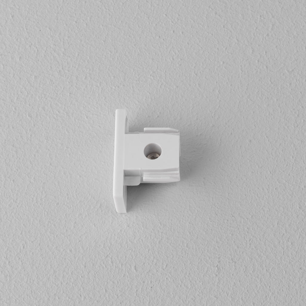 Astro Track End Cap in Matt White