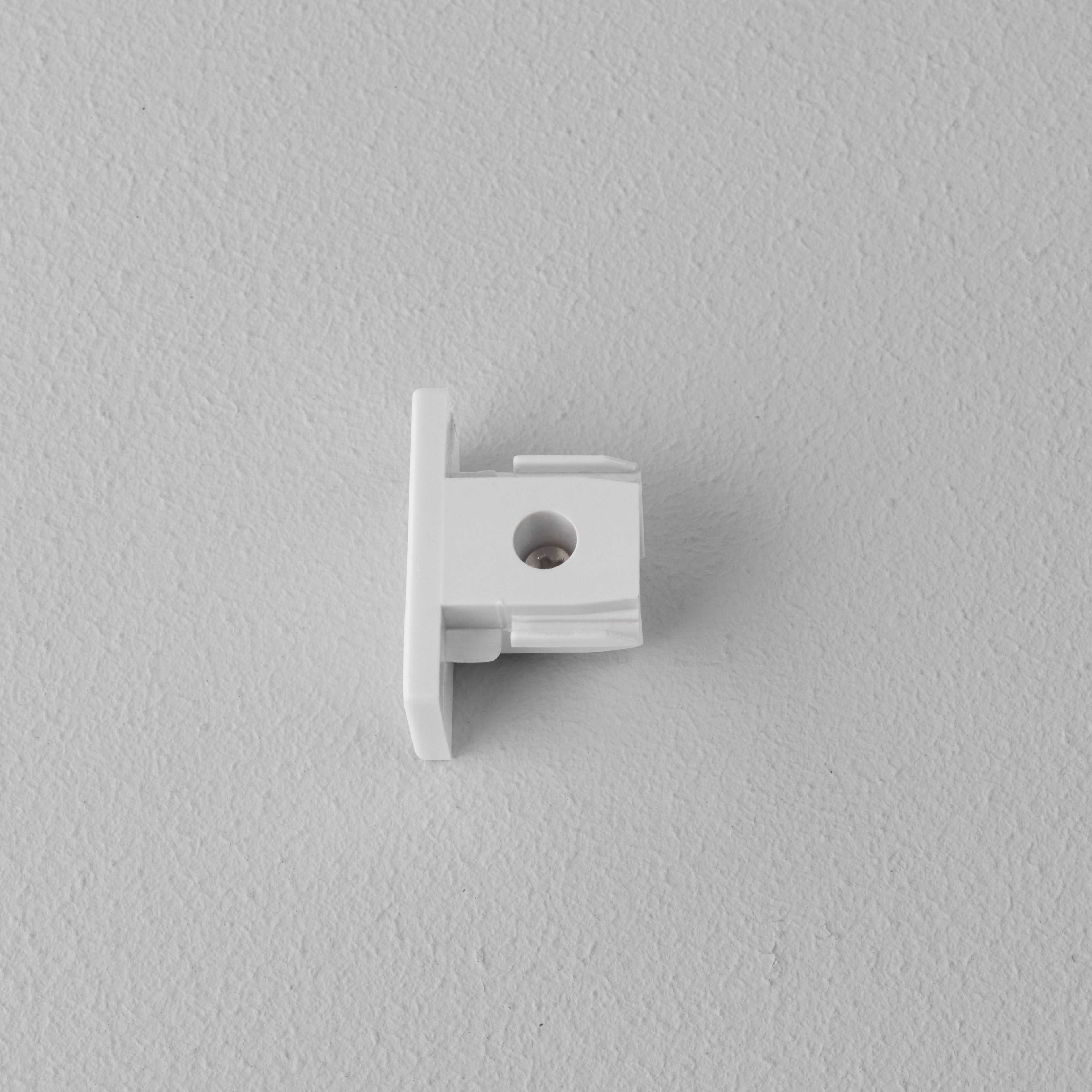 Astro Track End Cap in Matt White