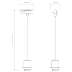 Astro Track Pendant Light Suspension Kit in Matt Black