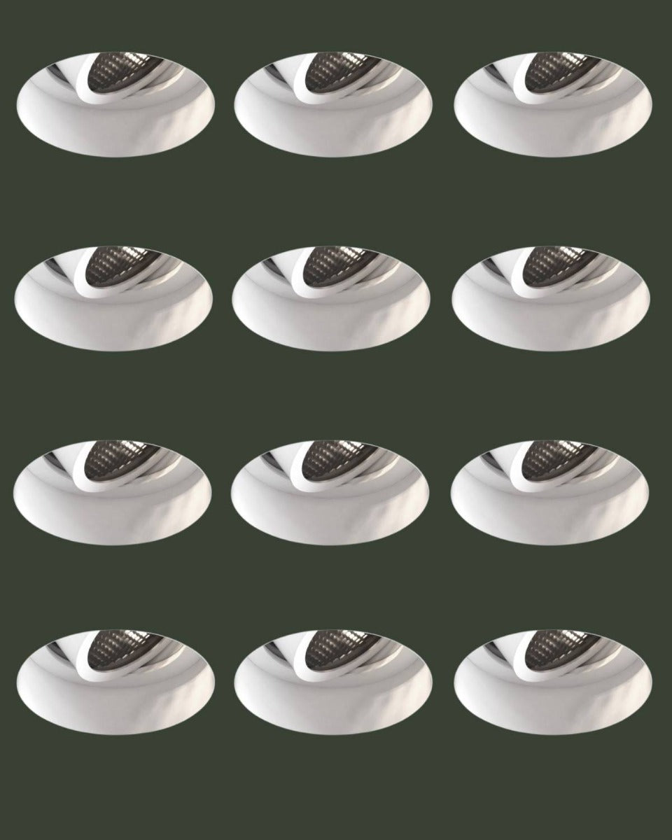Astro Trimless Slimline Round Adjustable Fire-Rated Downlight in Matt White 1248019 – Pack of 12 £43.82 each
