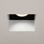 Astro Trimless Square Fixed Fire-Rated IP65 Bathroom Downlight in Matt White 1248005