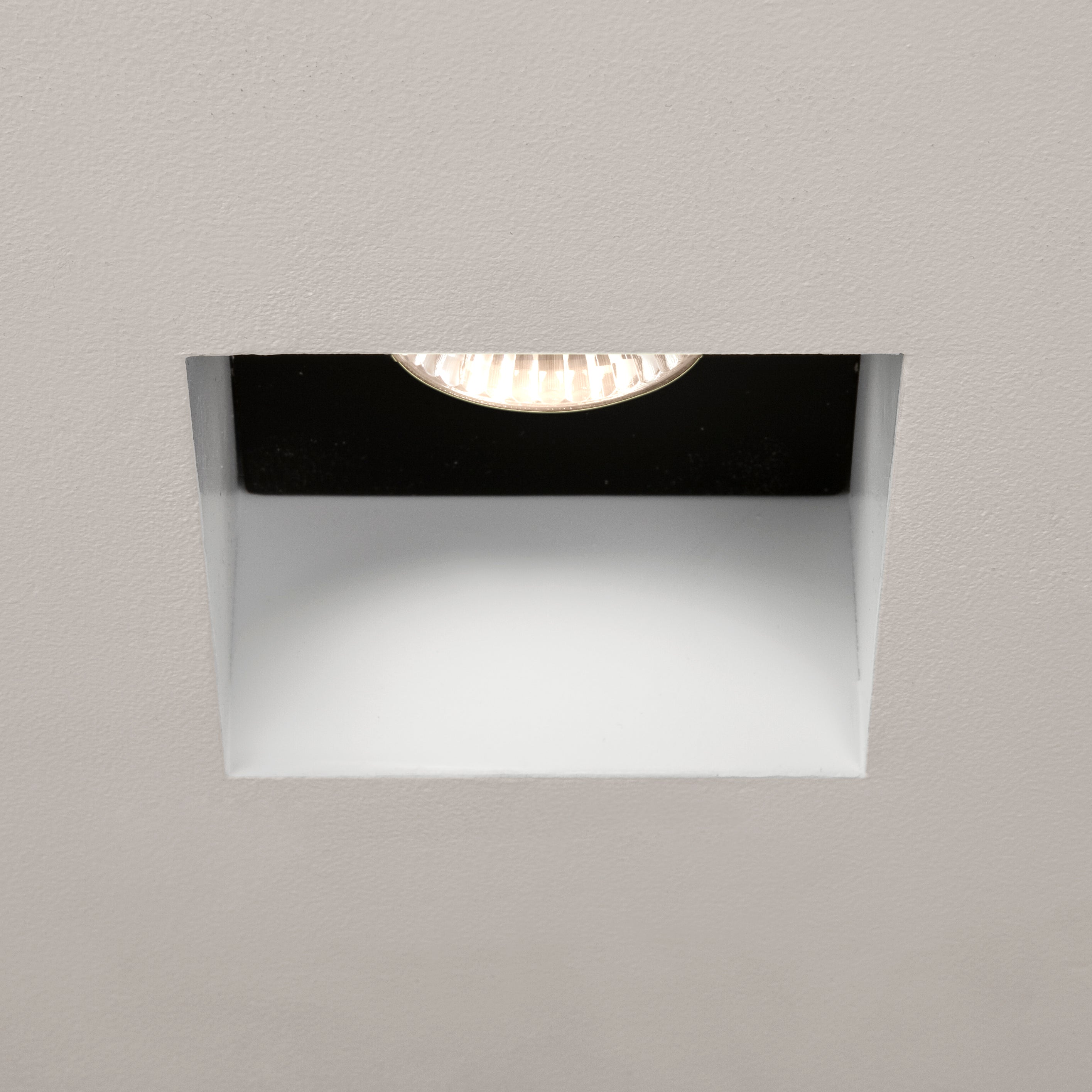 Astro Trimless Square Fixed Fire-Rated IP65 Bathroom Downlight in Matt White 1248005