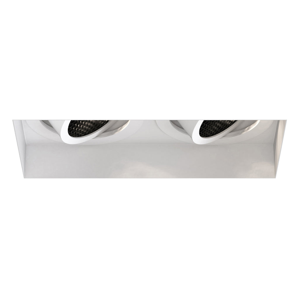 Astro Trimless Twin Square Adjustable Downlight in Matt White 1248022