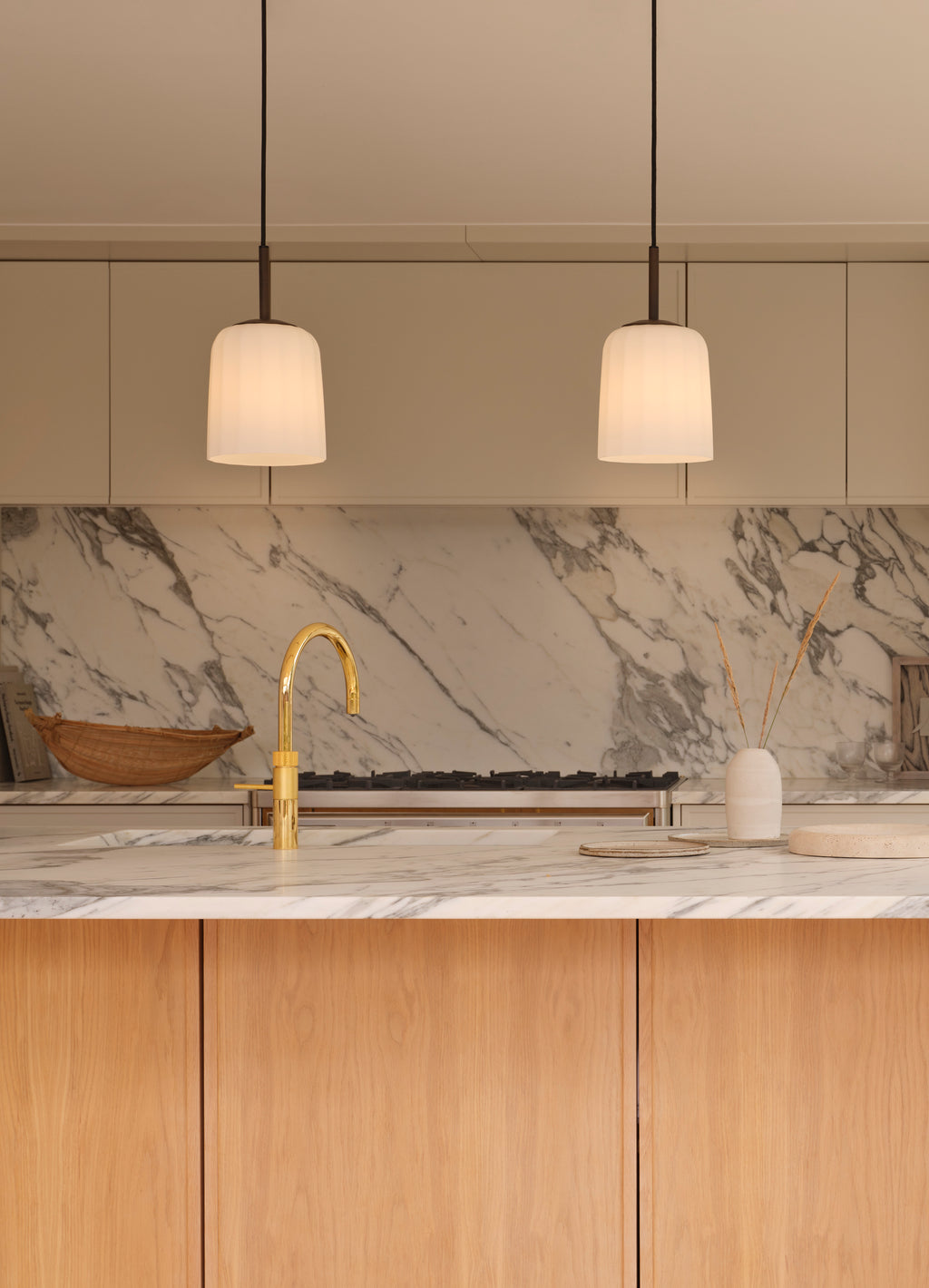 Astro Veo 180 Pendant Light in Bronze with Duplex Glass Shade