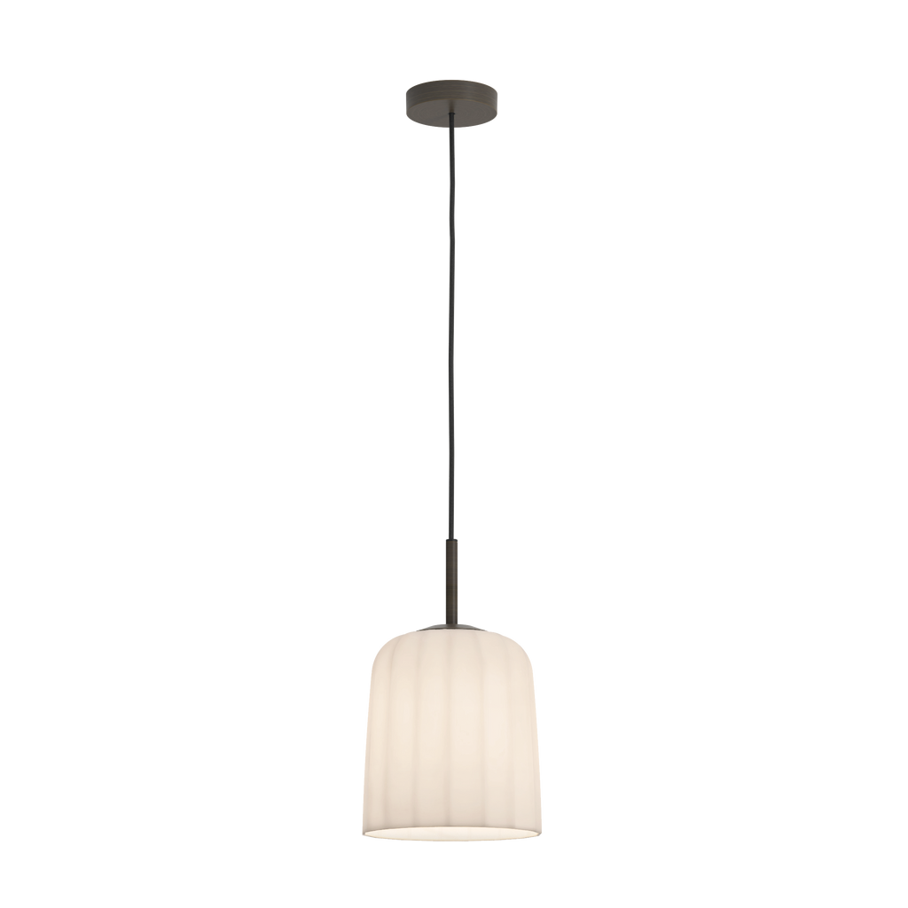 Astro Veo 230 Pendant Light in Bronze with Duplex Glass Shade