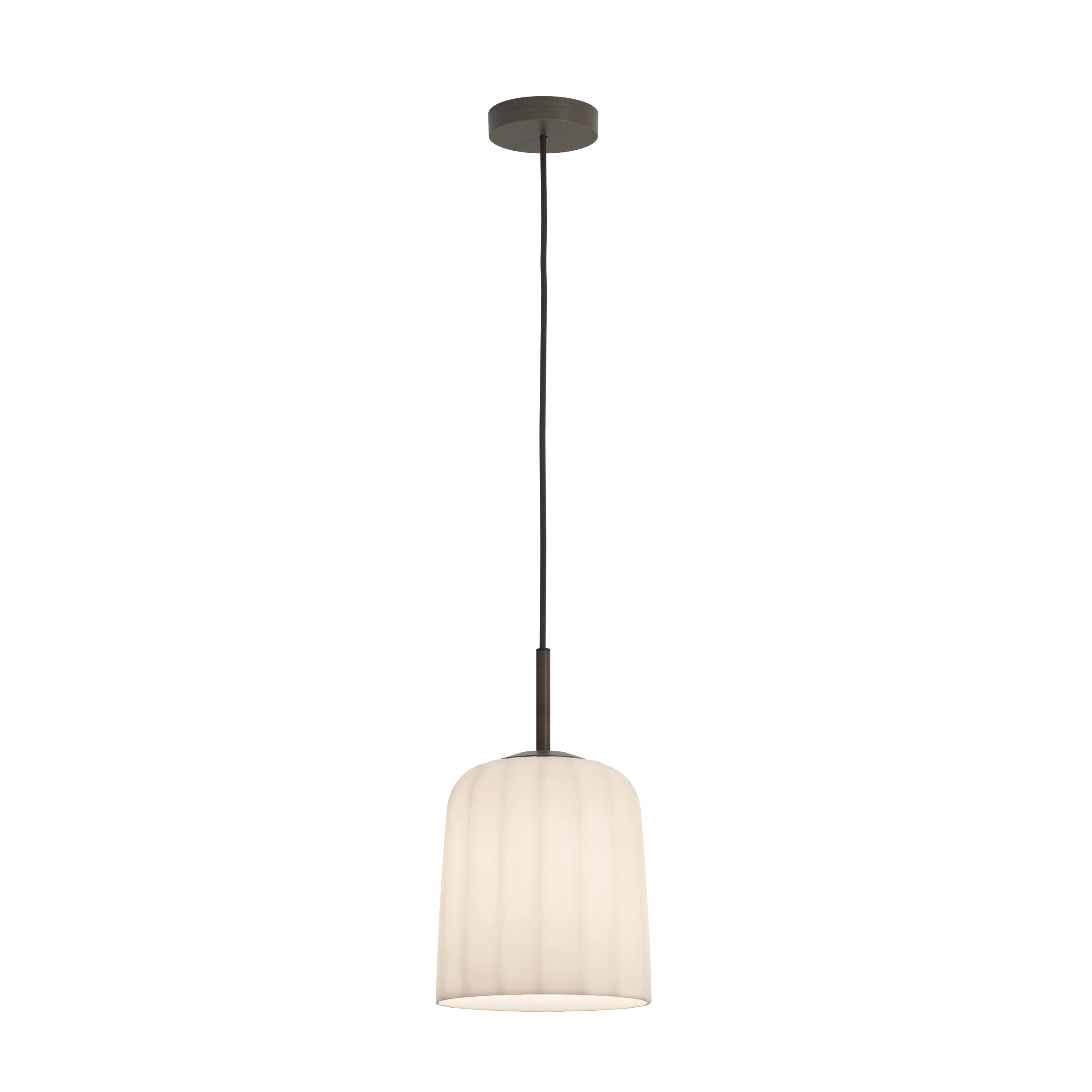 Astro Veo 230 Pendant Light in Bronze with Duplex Glass Shade