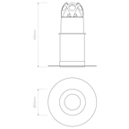 Astro Void 55 Bathroom Downlight in Matt White IP65 1392017
