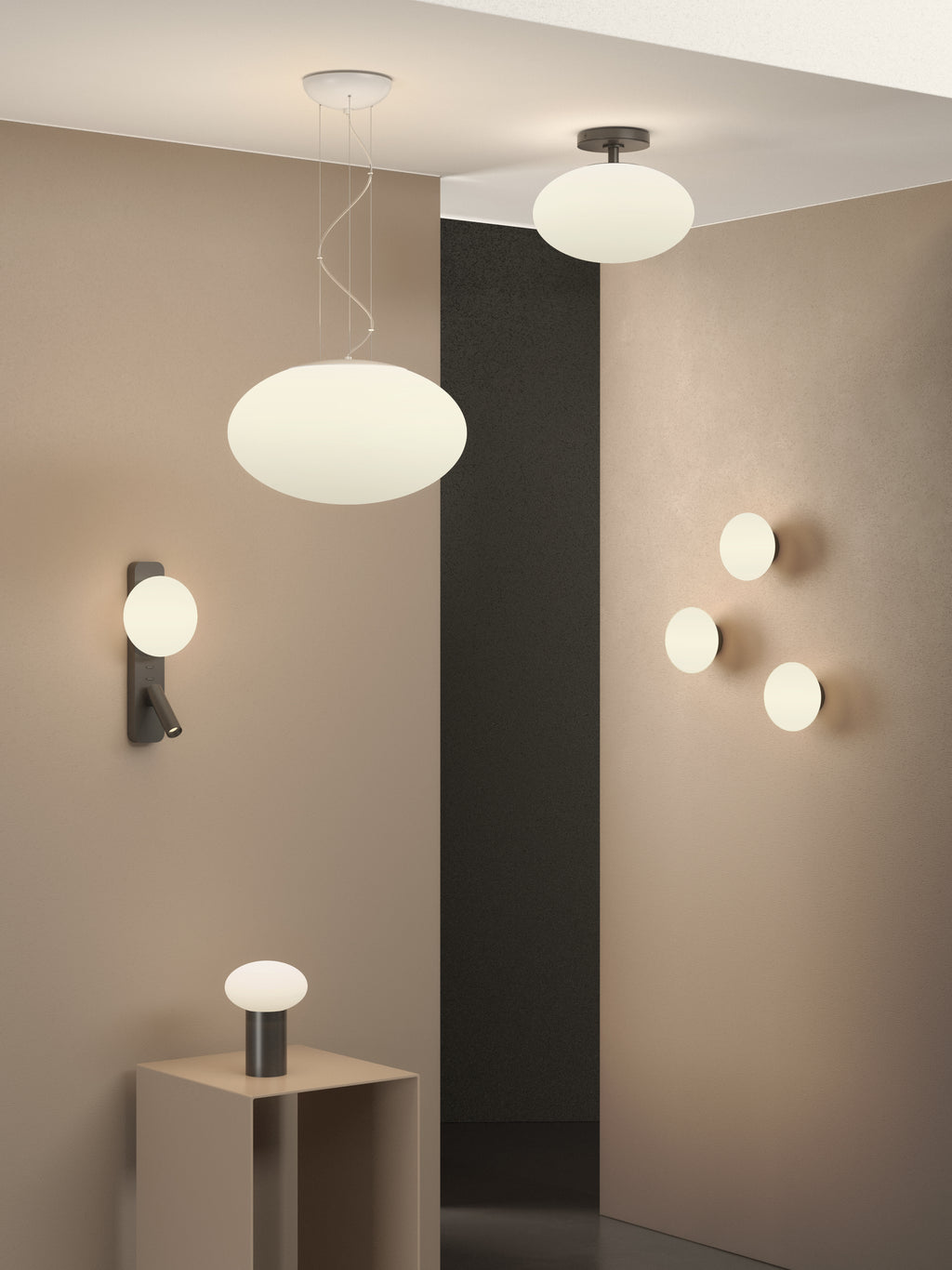 Astro Zeppo 400 Pendant Light in Matt White