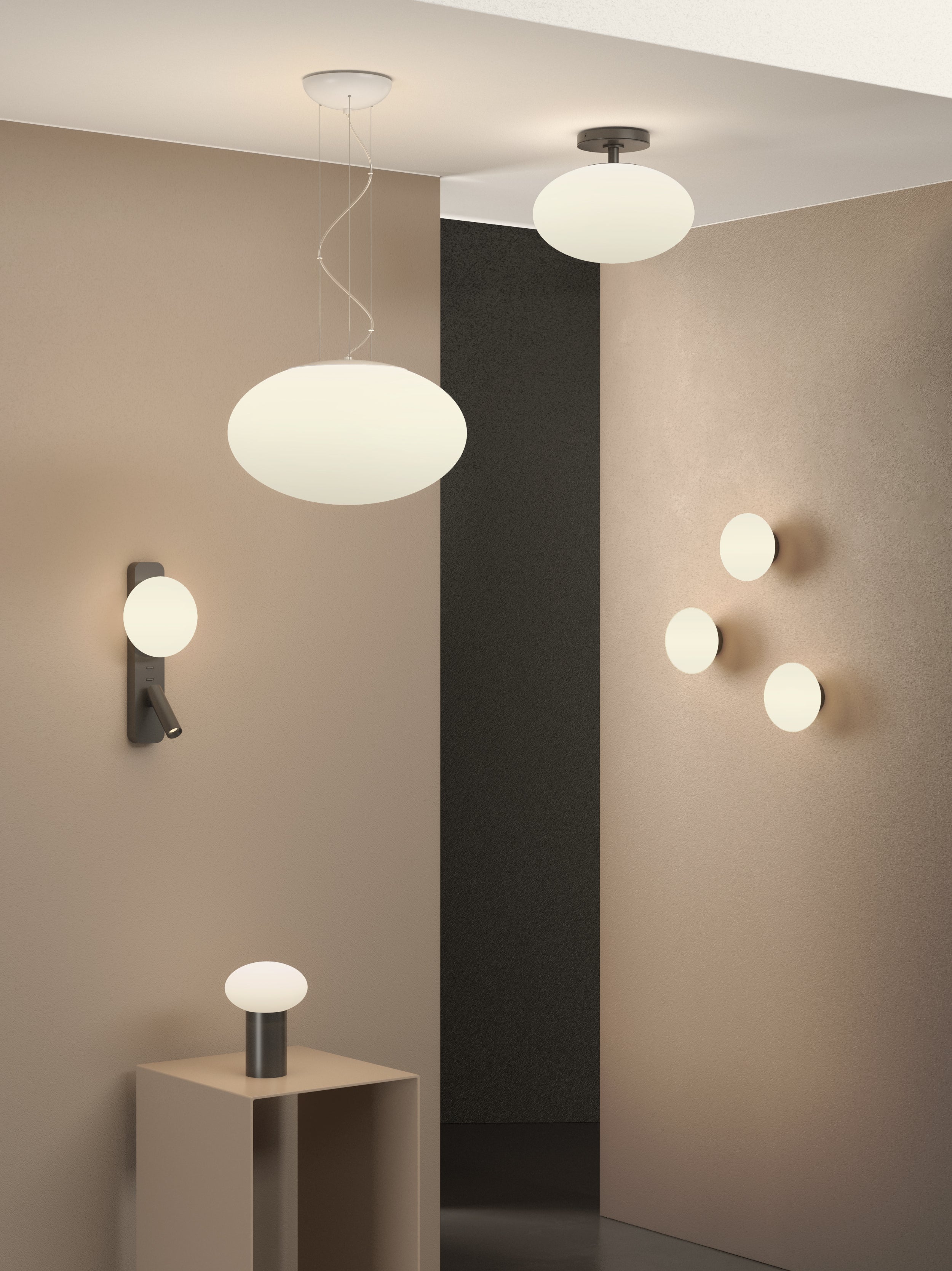 Astro Zeppo 400 Pendant Light in Matt White