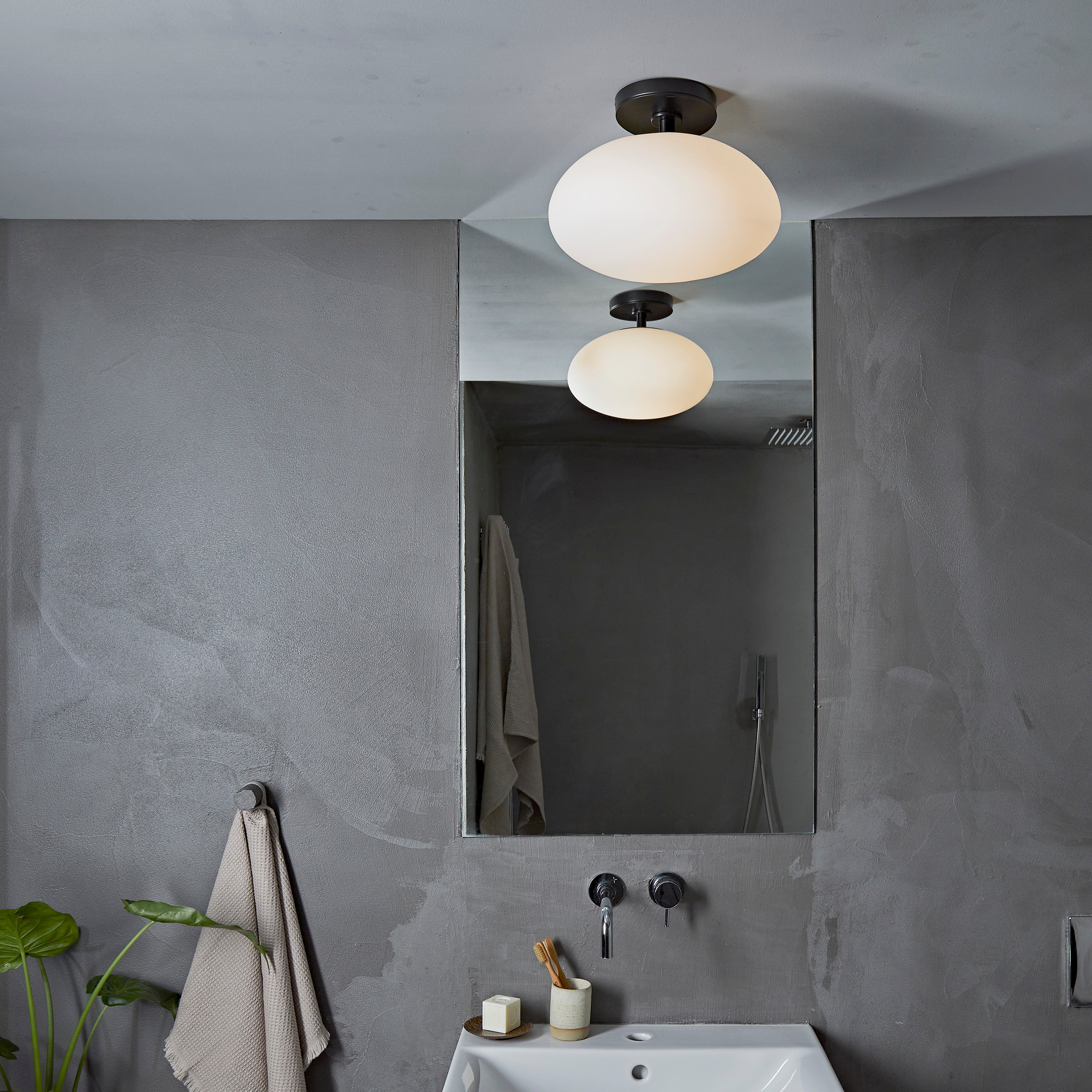 Astro Zeppo Bathroom Ceiling Light in Matt Black