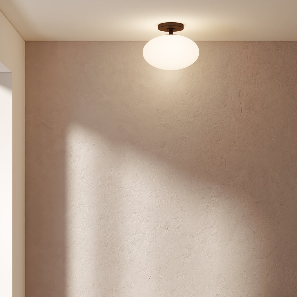 Astro Zeppo Bathroom Ceiling Light in Matt Black