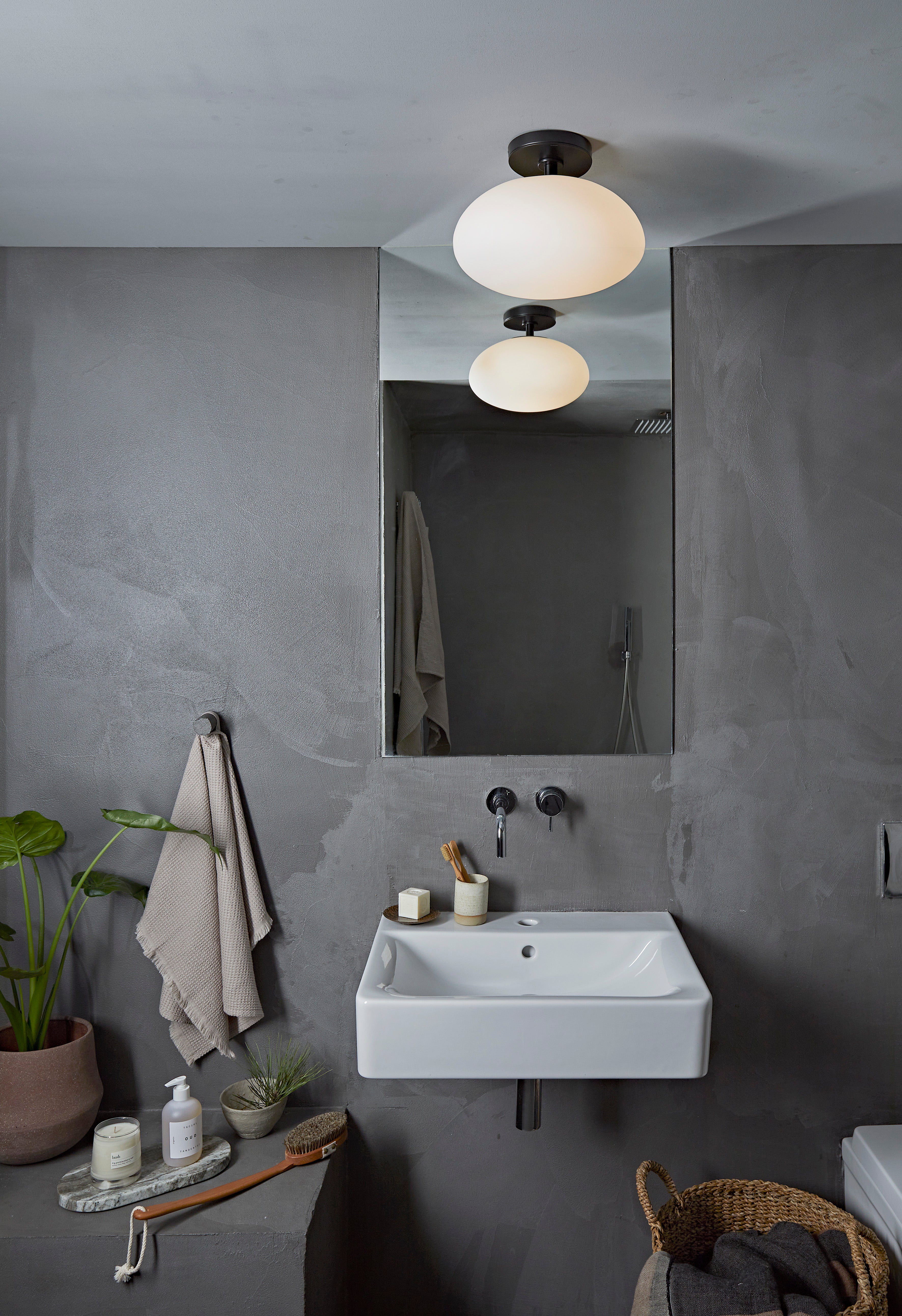 Astro Zeppo Bathroom Ceiling Light in Matt Black