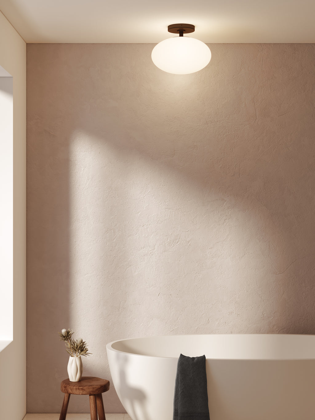 Astro Zeppo Bathroom Ceiling Light in Matt Black