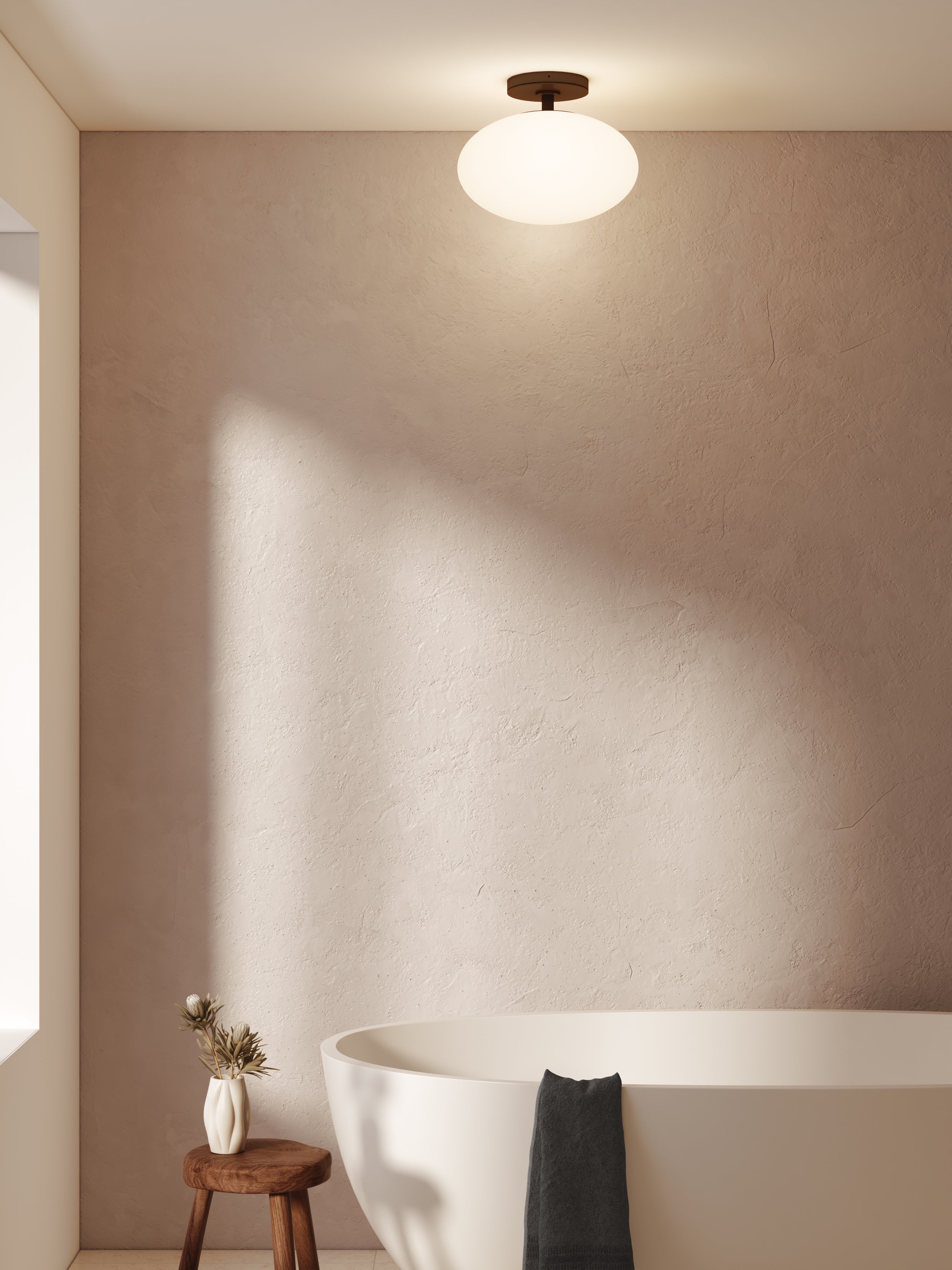 Astro Zeppo Bathroom Ceiling Light in Matt Black