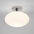Astro Zeppo Bathroom Ceiling Light in Polished Chrome with Opal Glass Shade