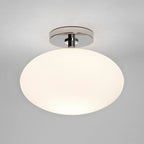 Astro Zeppo Bathroom Ceiling Light in Polished Chrome with Opal Glass Shade