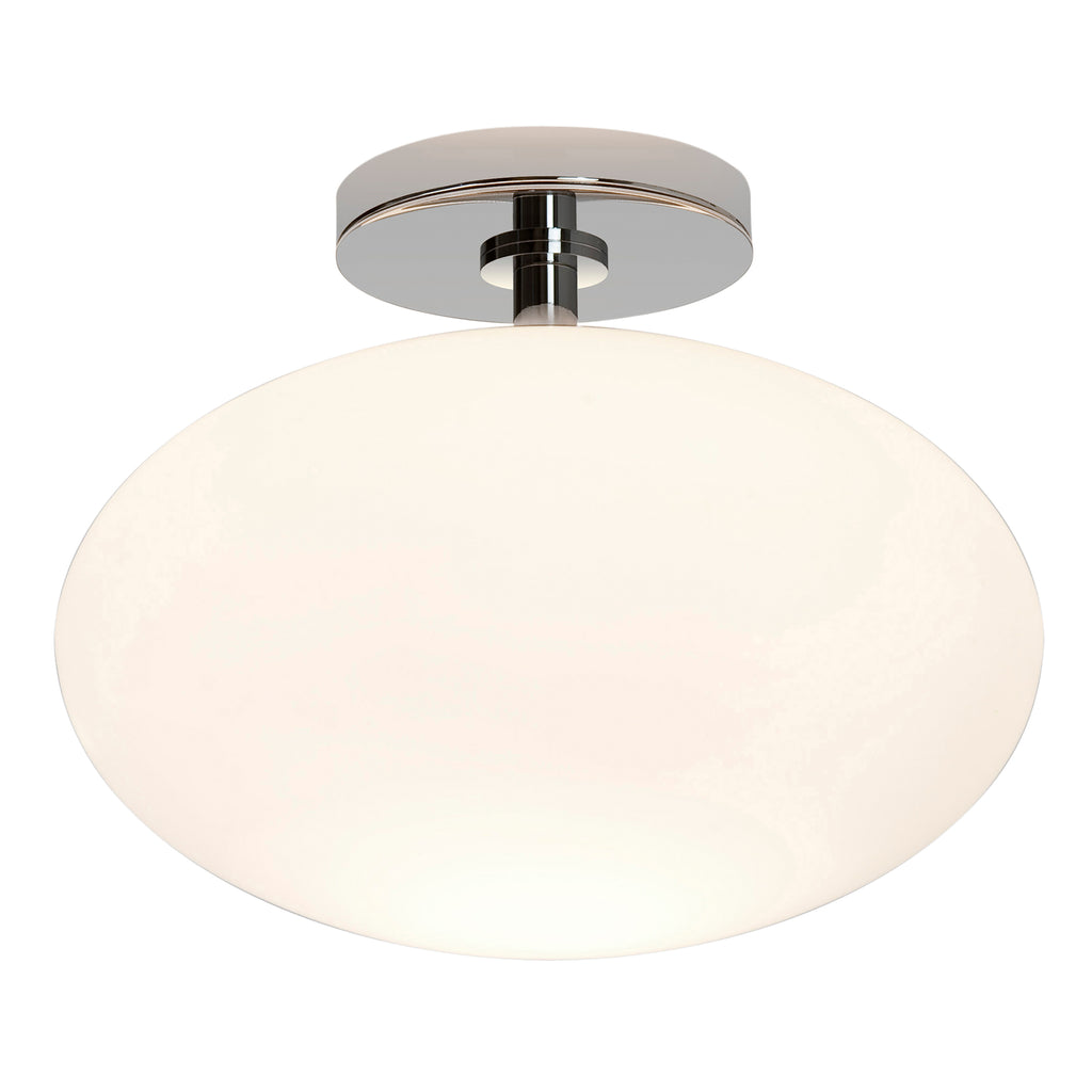 Astro Zeppo Bathroom Ceiling Light in Polished Chrome with Opal Glass Shade