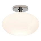 Astro Zeppo Bathroom Ceiling Light in Polished Chrome with Opal Glass Shade