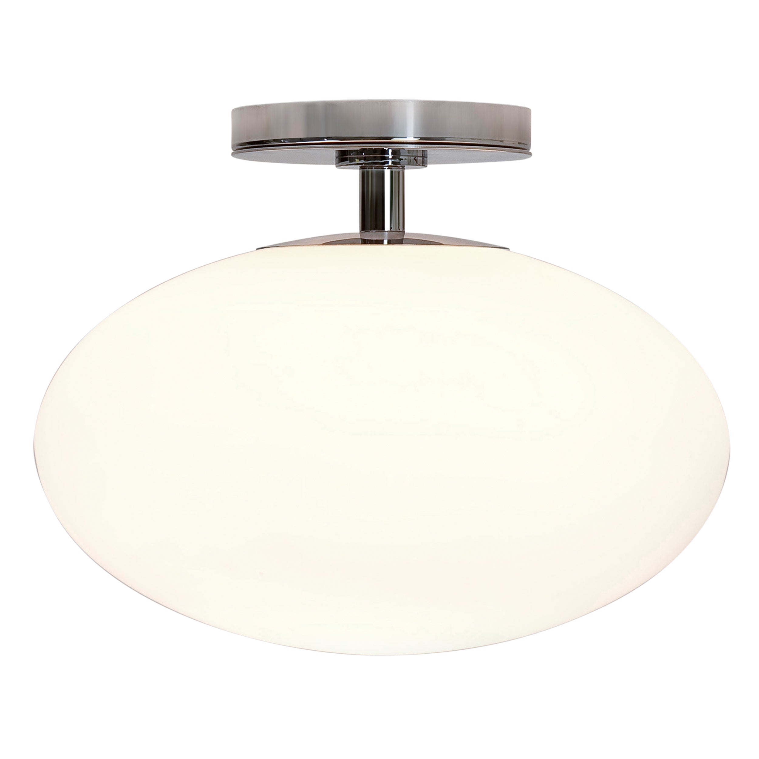 Astro Zeppo Bathroom Ceiling Light in Polished Chrome with Opal Glass Shade