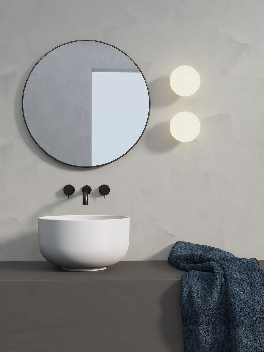 Astro Zeppo Bathroom Wall Light in Matt Black