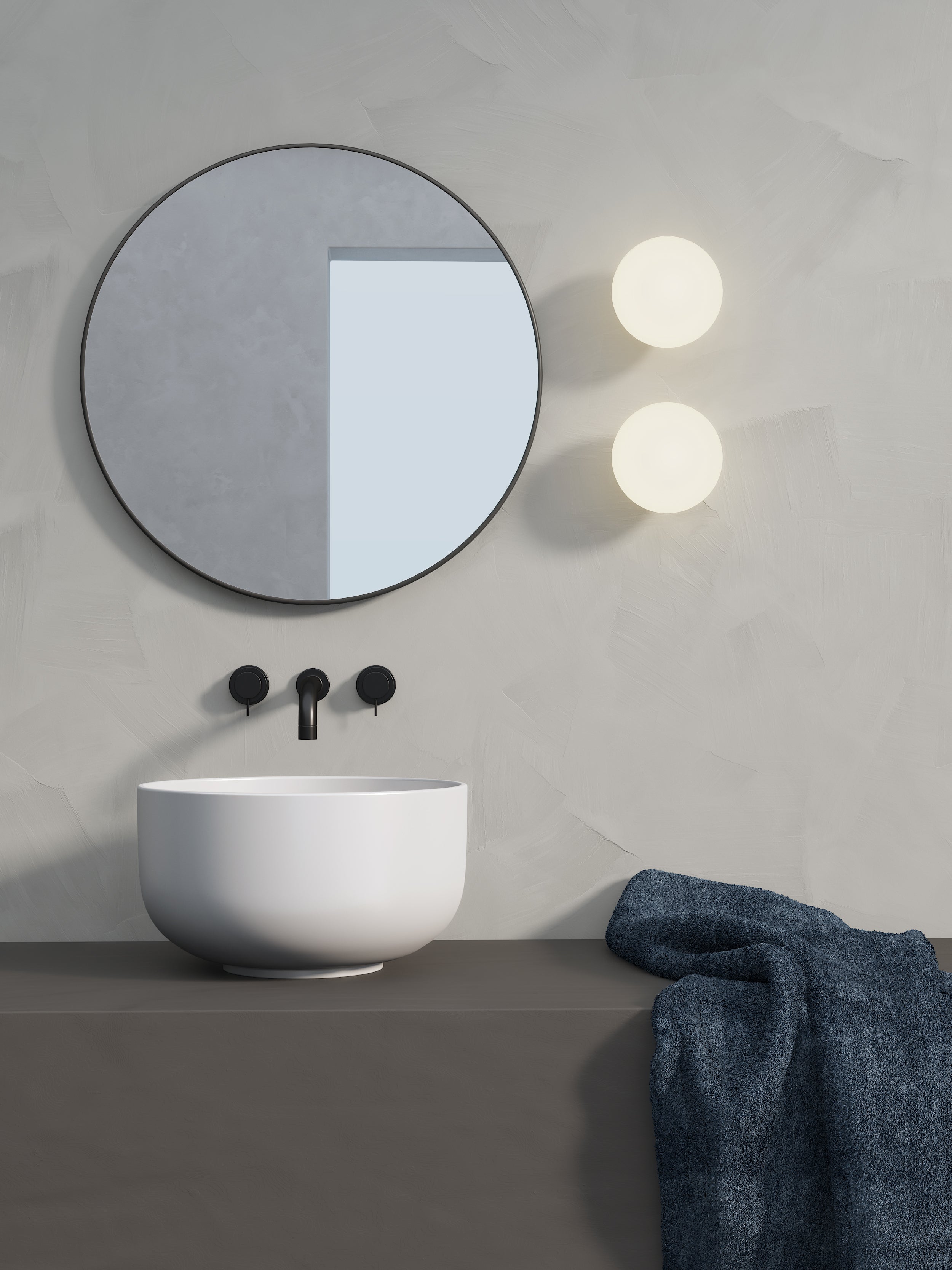 Astro Zeppo Bathroom Wall Light in Matt Black