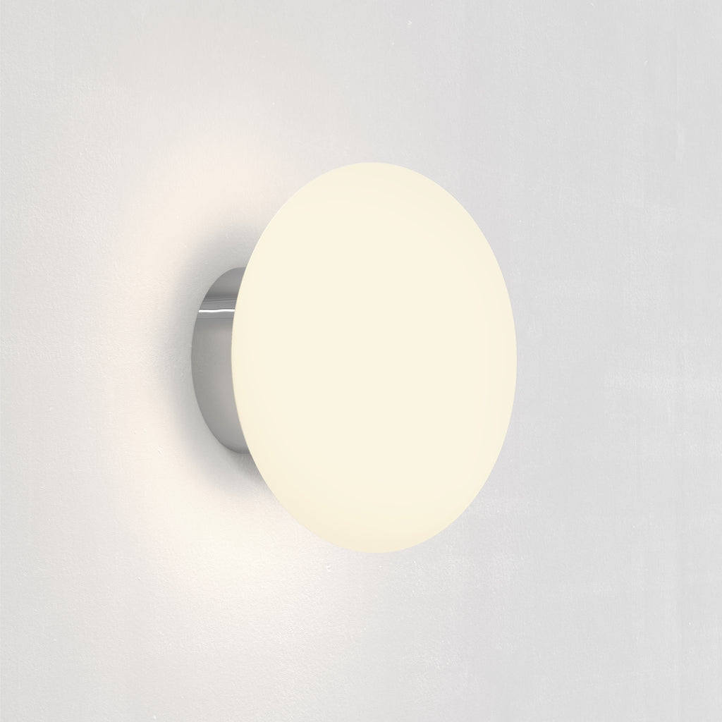 Astro Zeppo Wall Bathroom Wall Light in White Glass