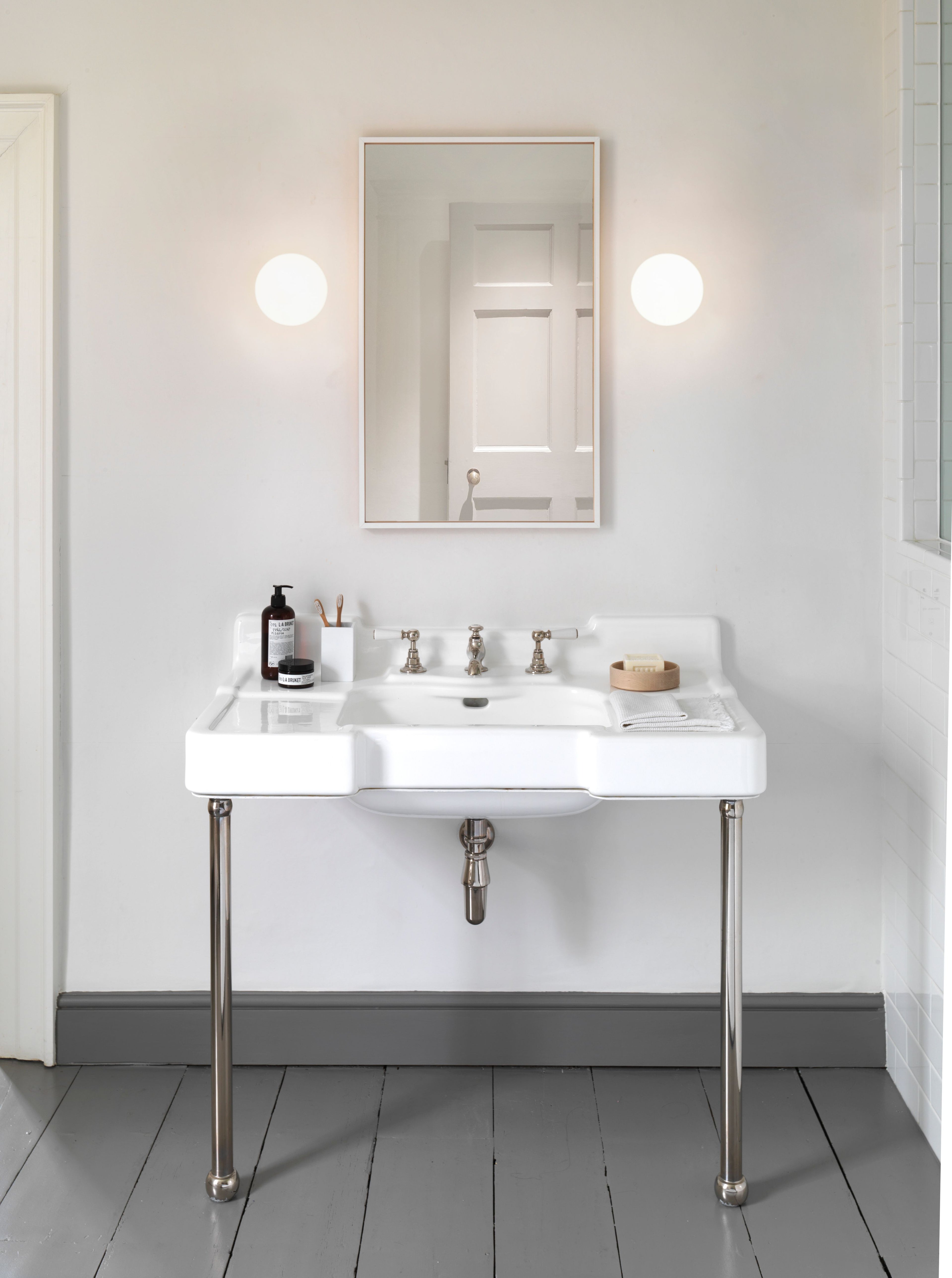 Astro Zeppo Wall Bathroom Wall Light in White Glass
