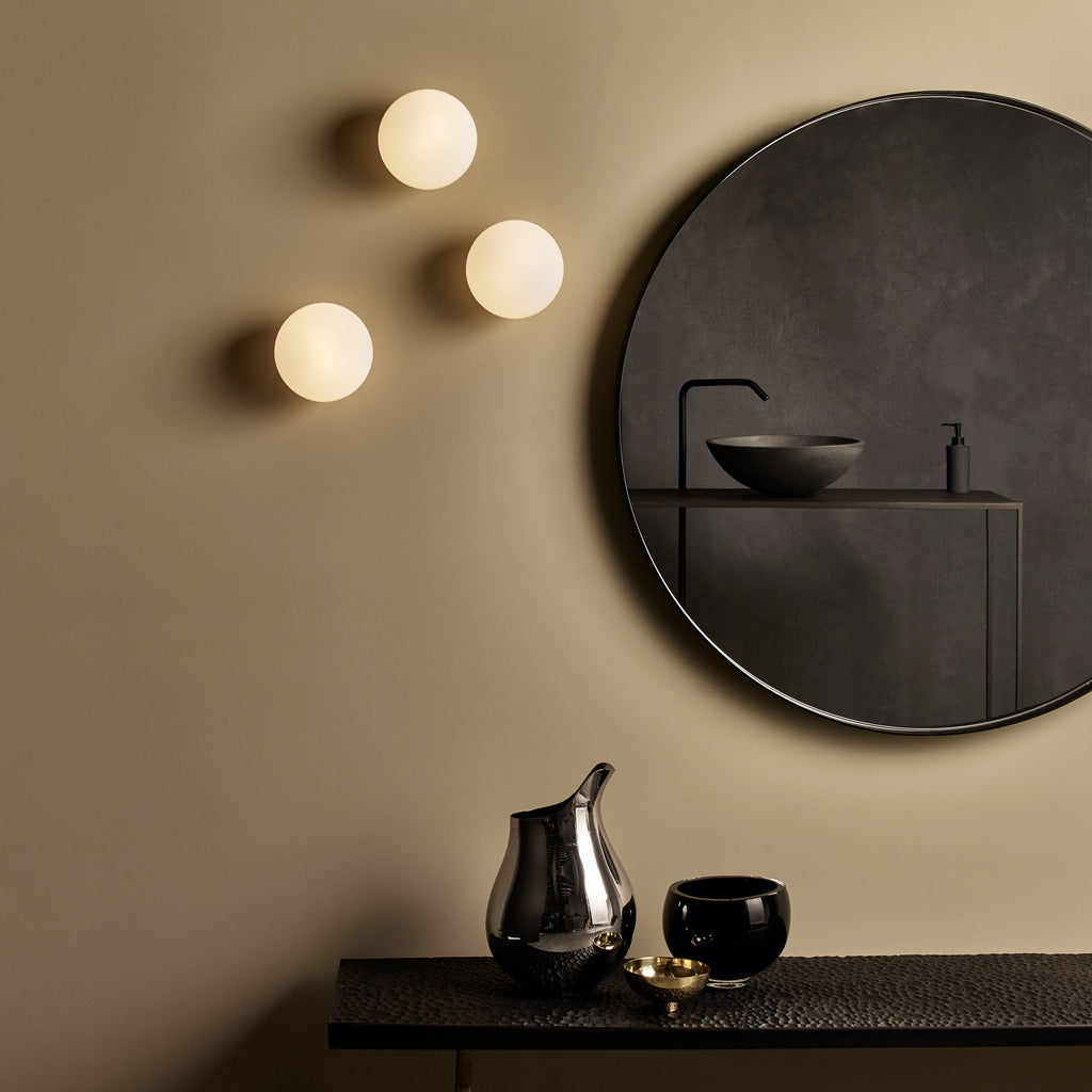 Astro Zeppo Wall Bathroom Wall Light in White Glass