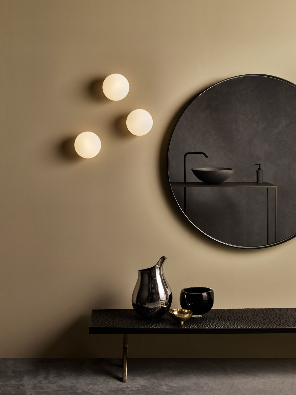Astro Zeppo Wall Bathroom Wall Light in White Glass