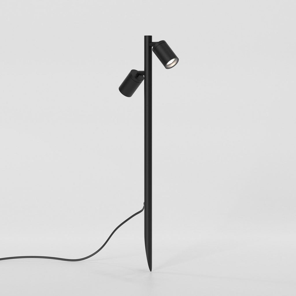 Astro Dartmouth Spike 900 Twin Outdoor Spike Spotlight in Textured Black