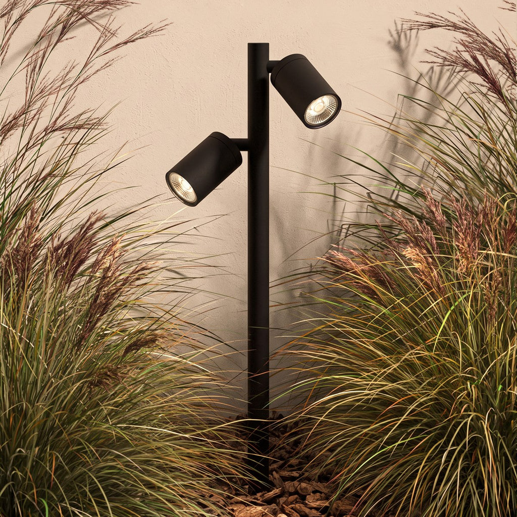 Astro Dartmouth Spike 900 Twin Outdoor Spike Spotlight in Textured Black